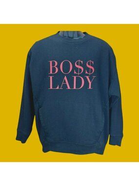 Express "Boss Lady" Black Sweatshirt Small